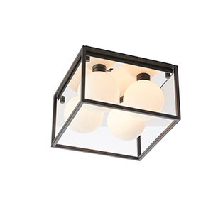 Zona 4Lt Semi Flush - Black/Chrome